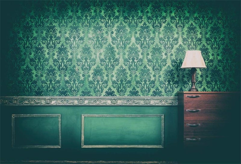 Yeele 10x8ft Vintage Room Interior Backdrop for Photography Antique Green Rococo Old Wall Background Kids Adult Photo Booth Shoot Vinyl Studio Props - Image 1